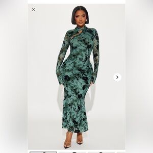 Mackenzie mesh maxi dress